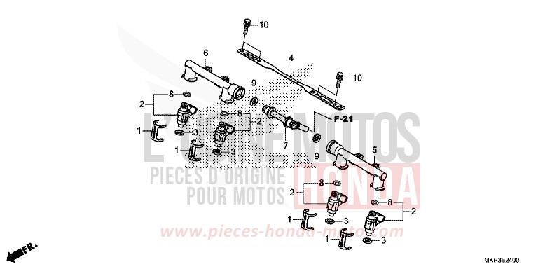 INJECTEUR DE CARBURANT de CBR1000RR SP SP1 SP2 MAT PEARL MORION BLACK (NHC33) 2022